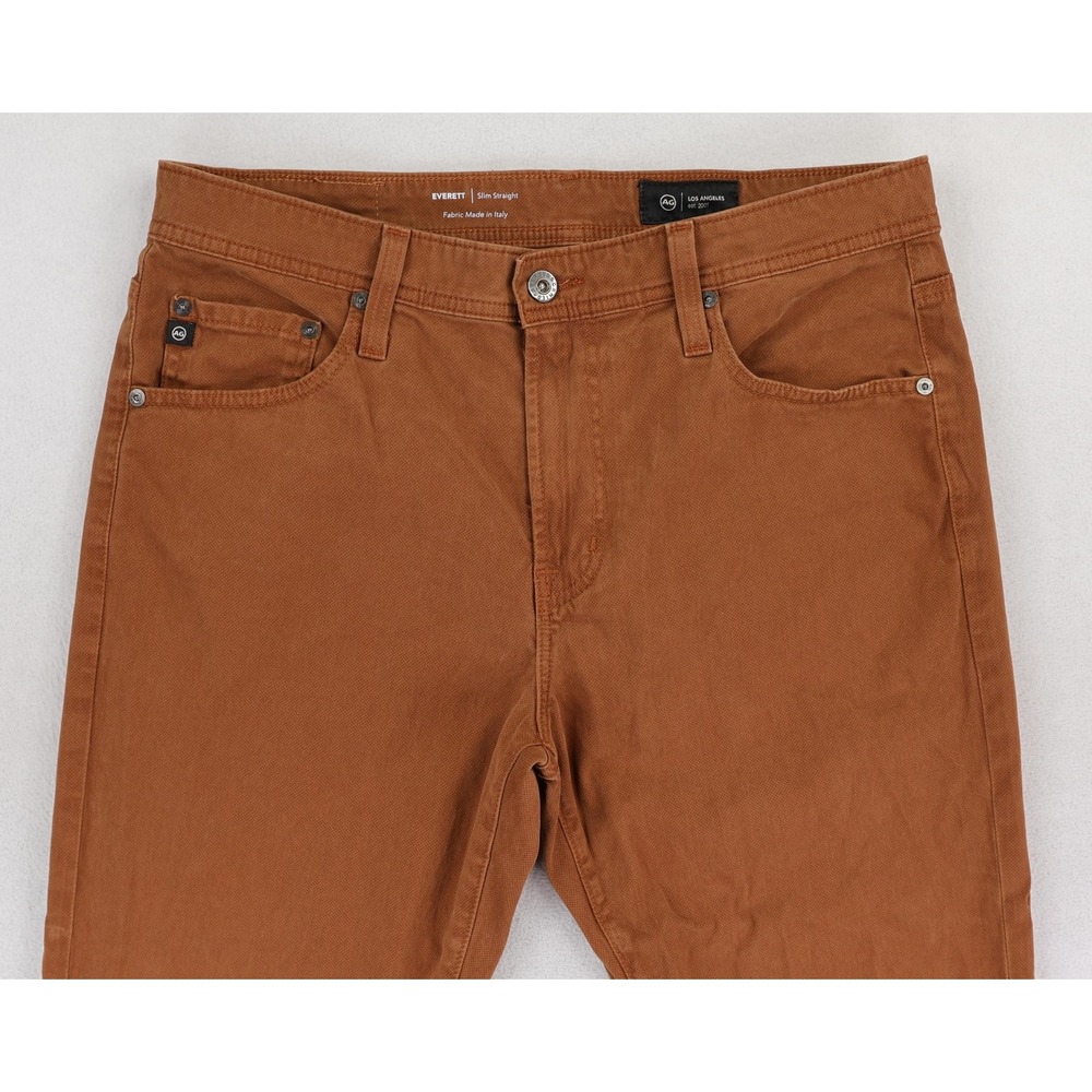 AG Everett Jeans Mens 32x28 Brown Slim Straight Stretch Pants Casual Italy - Picture 3 of 13